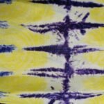 tissu bazin violet jaune